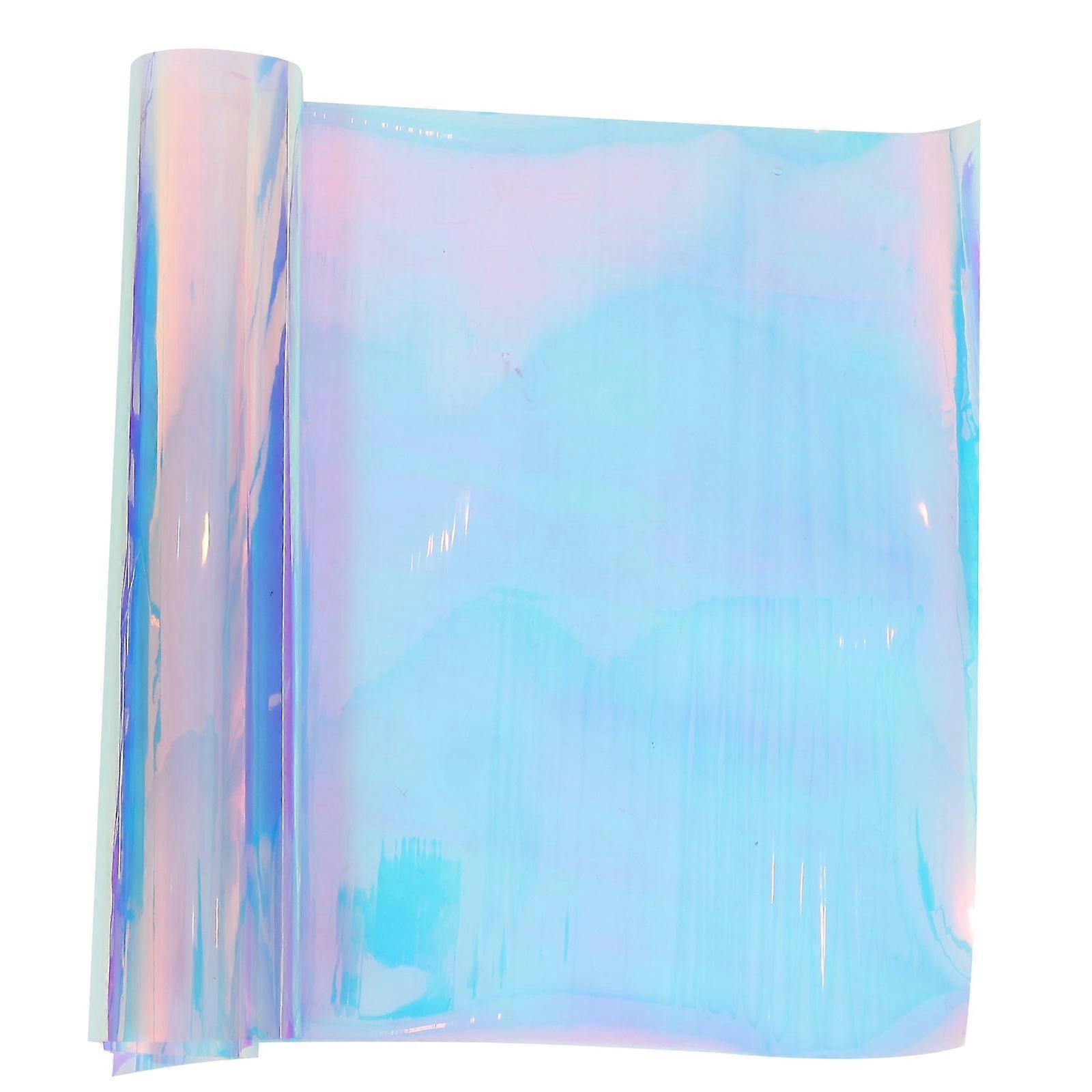 Rainbow Film Fabric Transparent Iridescent Sheet Colored PVC Material for DIY Projects