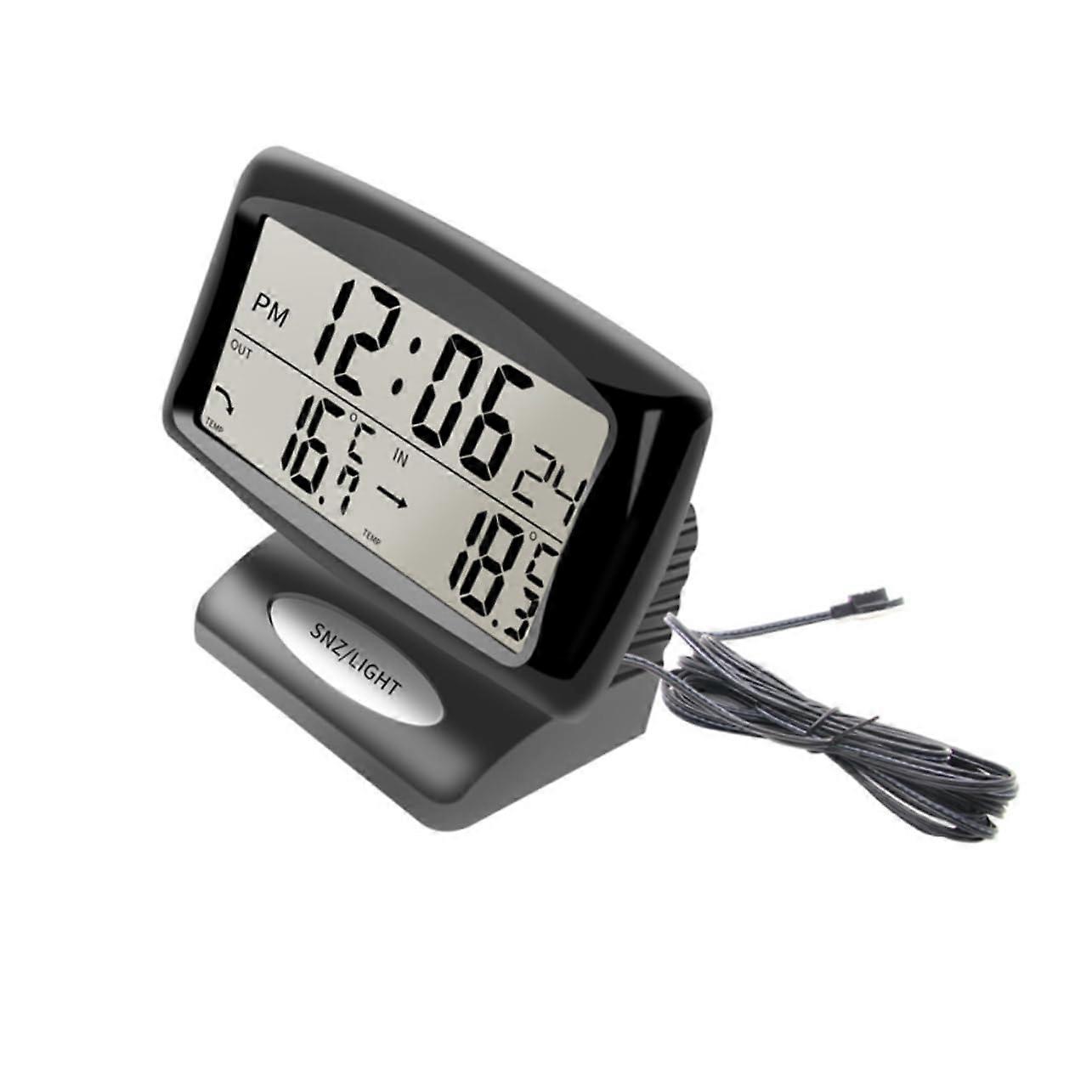Car Thermometer Dashboard Decorations - Mechanical And Electronic Thermometer Clock, Light Thermometer, Car Accessories