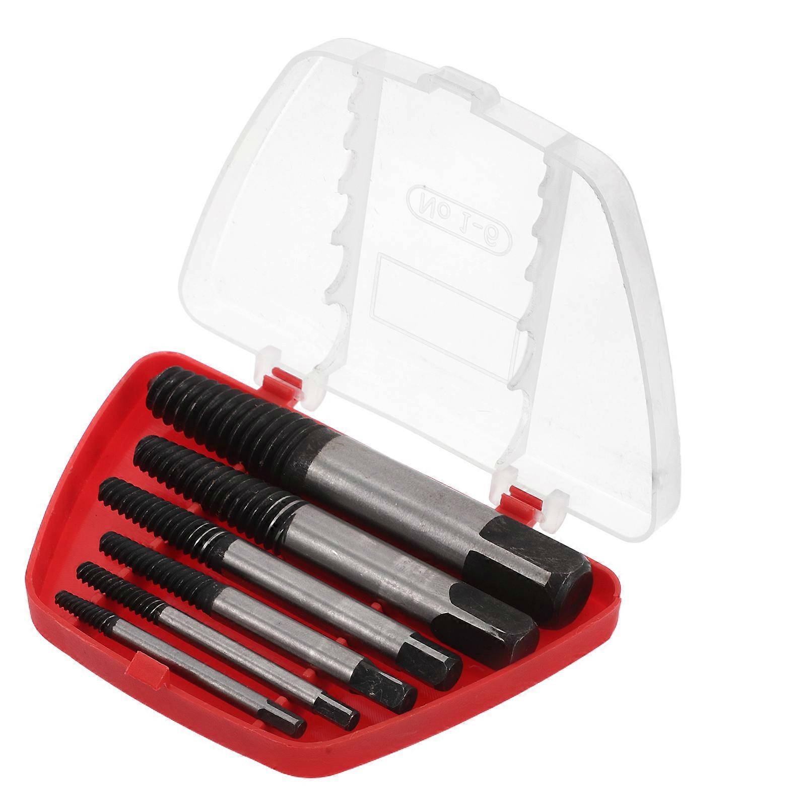 Bolt Extractor Tool Broken Screw Remover For Maintenance Work Carbon Steel 6Pcs