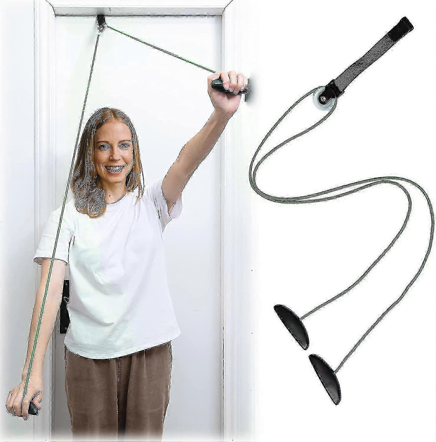 Physical therapy equipment for shoulder exercises with pulley