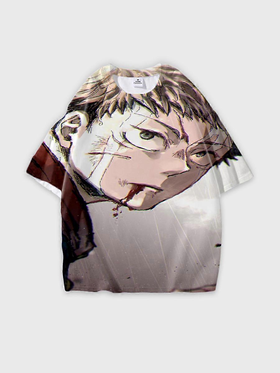 T-shirt round neck Character Pattern loose short sleeve P746