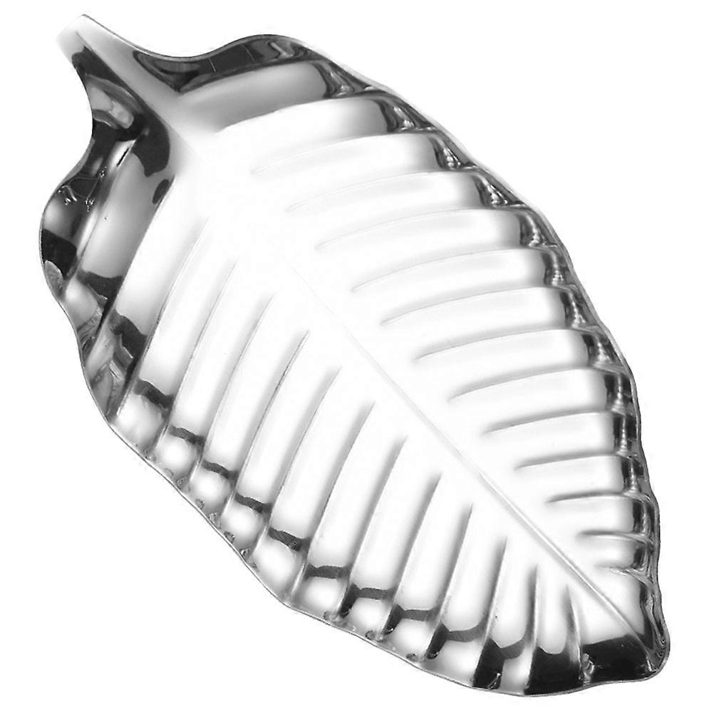 Stainless Shaped Snack Serving Tray, Large Capacity Decorative Plate for Home Use, Jewelry Storage Dish with Smooth Surface Design