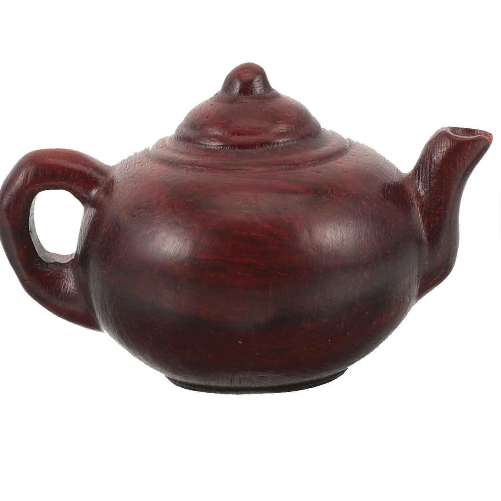 Wood Teapot Pendant Key Ring 1 Piece Bag and Car Hanging Decoration