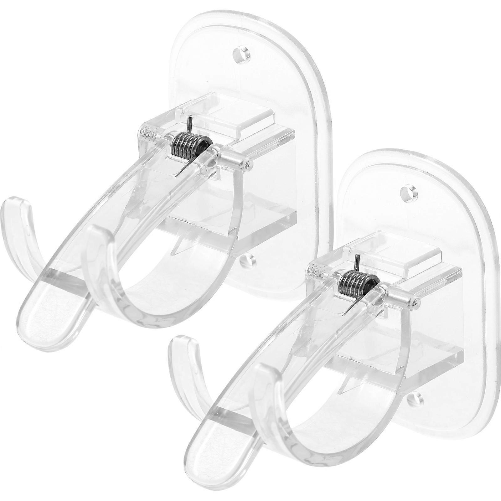 Extendable Shower Curtain Rod Hooks Set of 1 Easy to Install Wall Mount for Storage Use