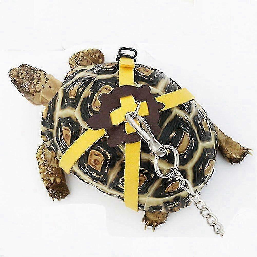 Leather Harness Strap & Control Lead for Tortoise/Turtle - Adjustable Chest Collar Walking Rope for Pet Comfort