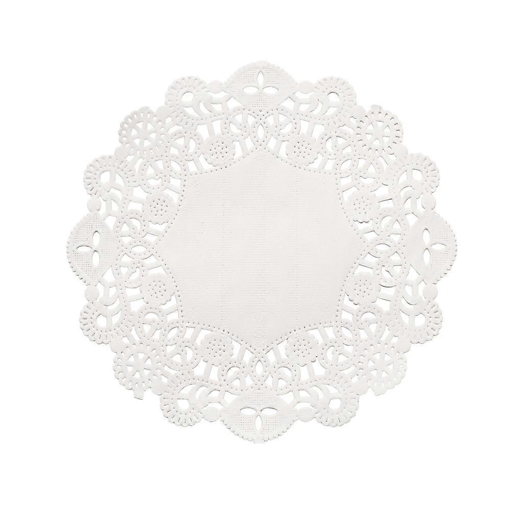Round Lace Paper Doilies for Cake Baking and Packaging 200PCS White Composite Materials