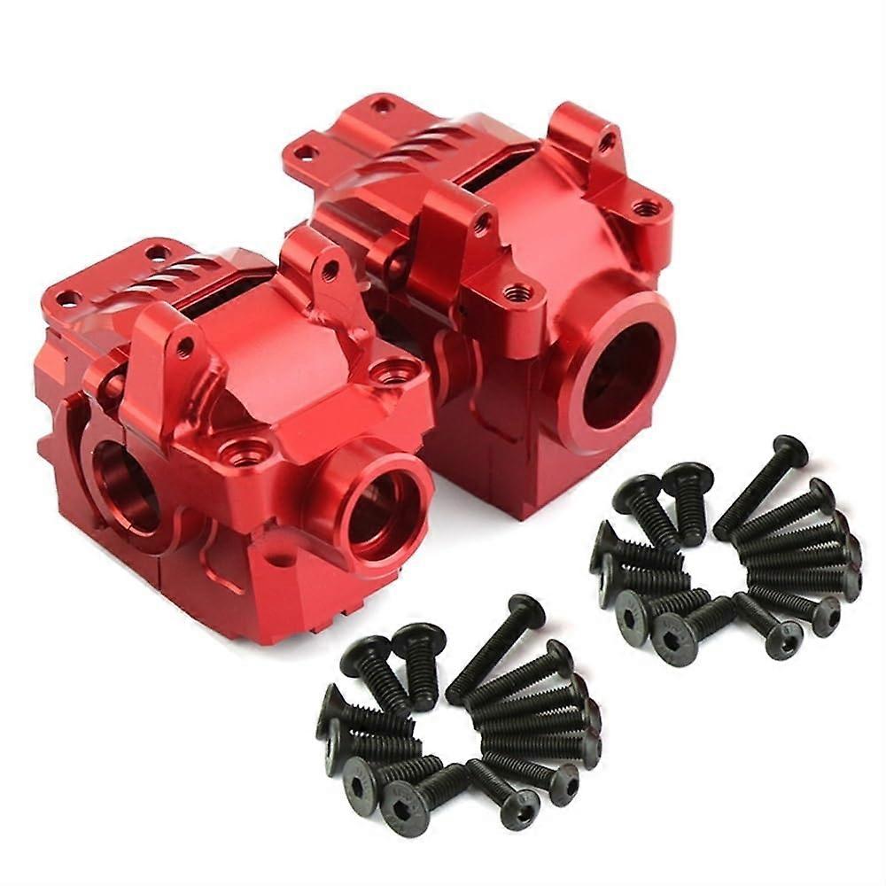 2Pcs Metal Front And Rear Differential Housing 6880 6881 For 1/10 Slash 4X4 VXL Rustler Stampede Hoss Upgrade Rosso Red