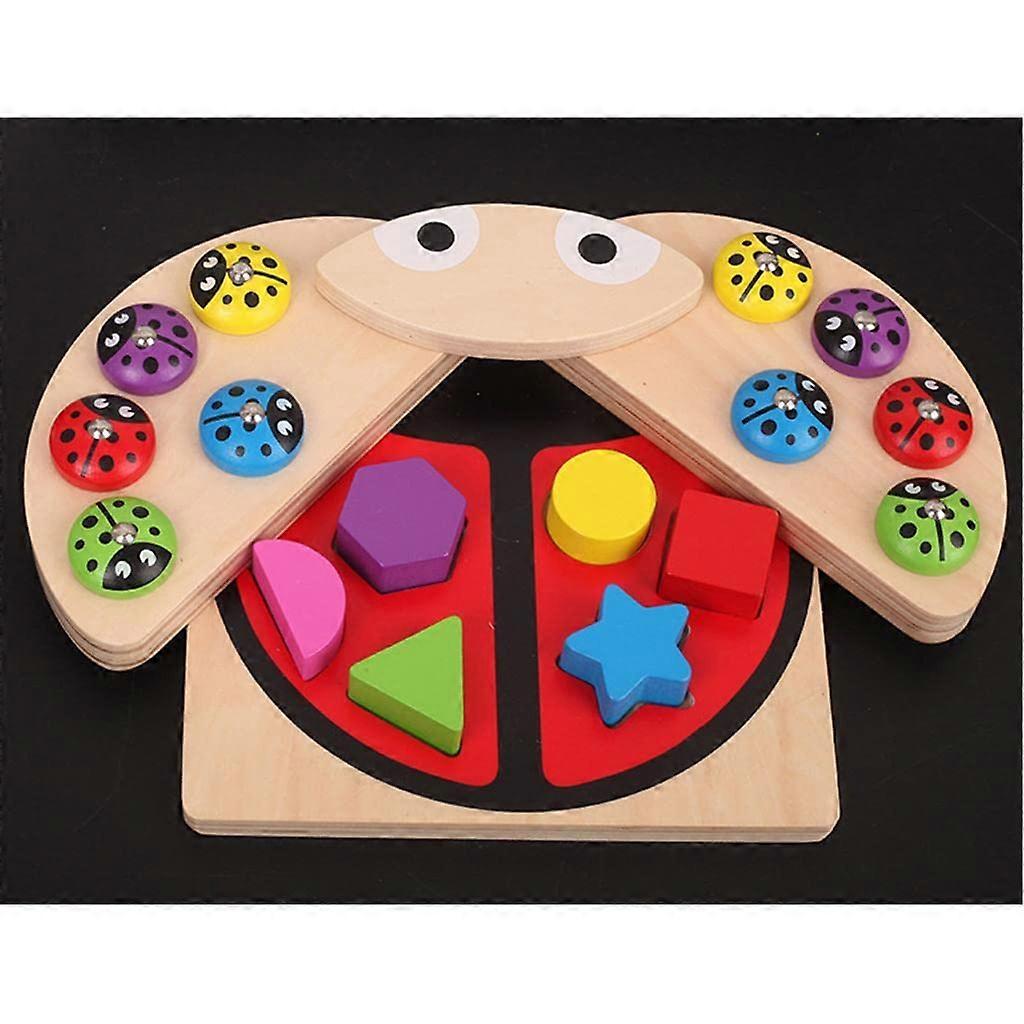 Wooden Magnet Fishing Geometry Blocks Toy for Kids - Color Recognition, Shape Detection, Educational Learning Tool