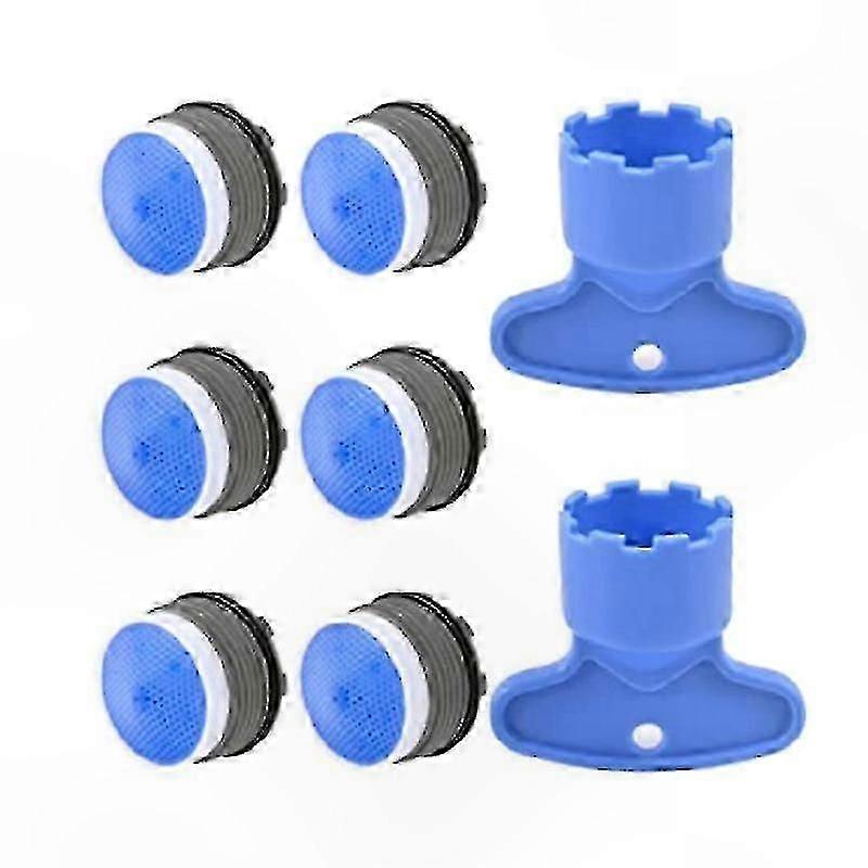 8-Piece Faucet Aerator Set with Removal Tool, 24MM Thread Size