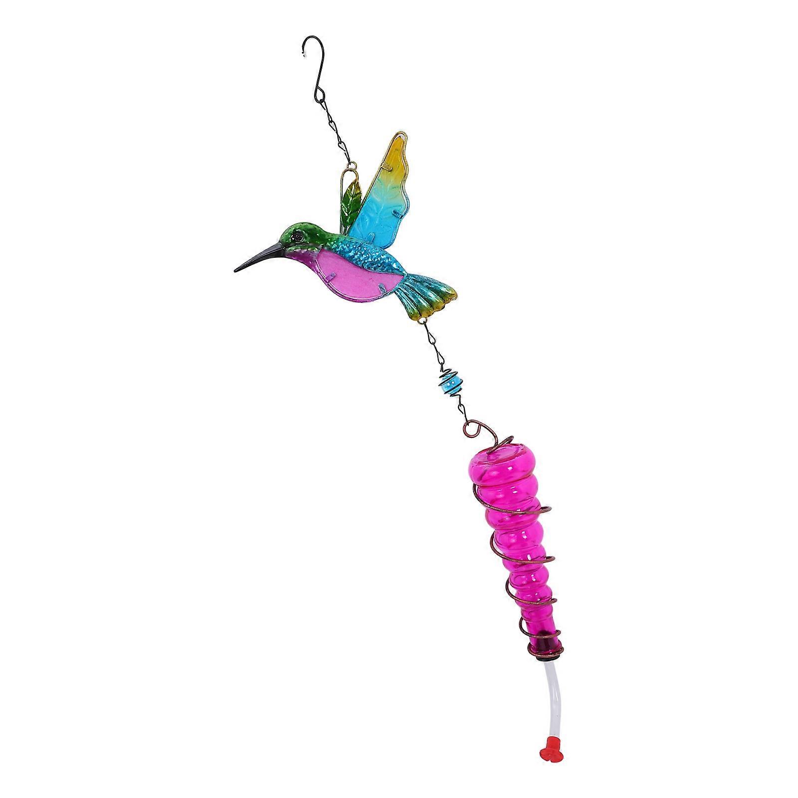 Hummingbird Glass Feeder Suitable For Birds Durable Iron And Glass Material Used Outdoors 1Pack