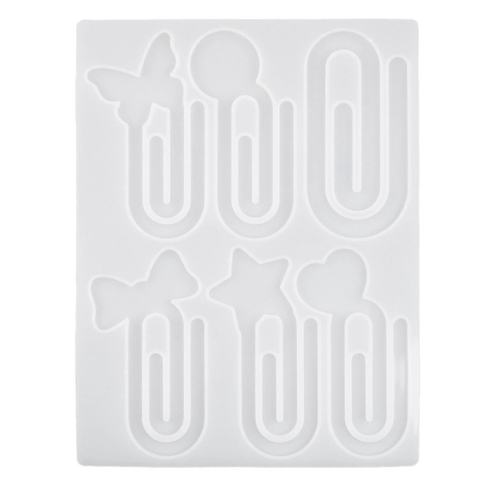 Resin Bookmark Mold Kit Silicone Molds for DIY Crafting Butterflies Heart Star Design for Students