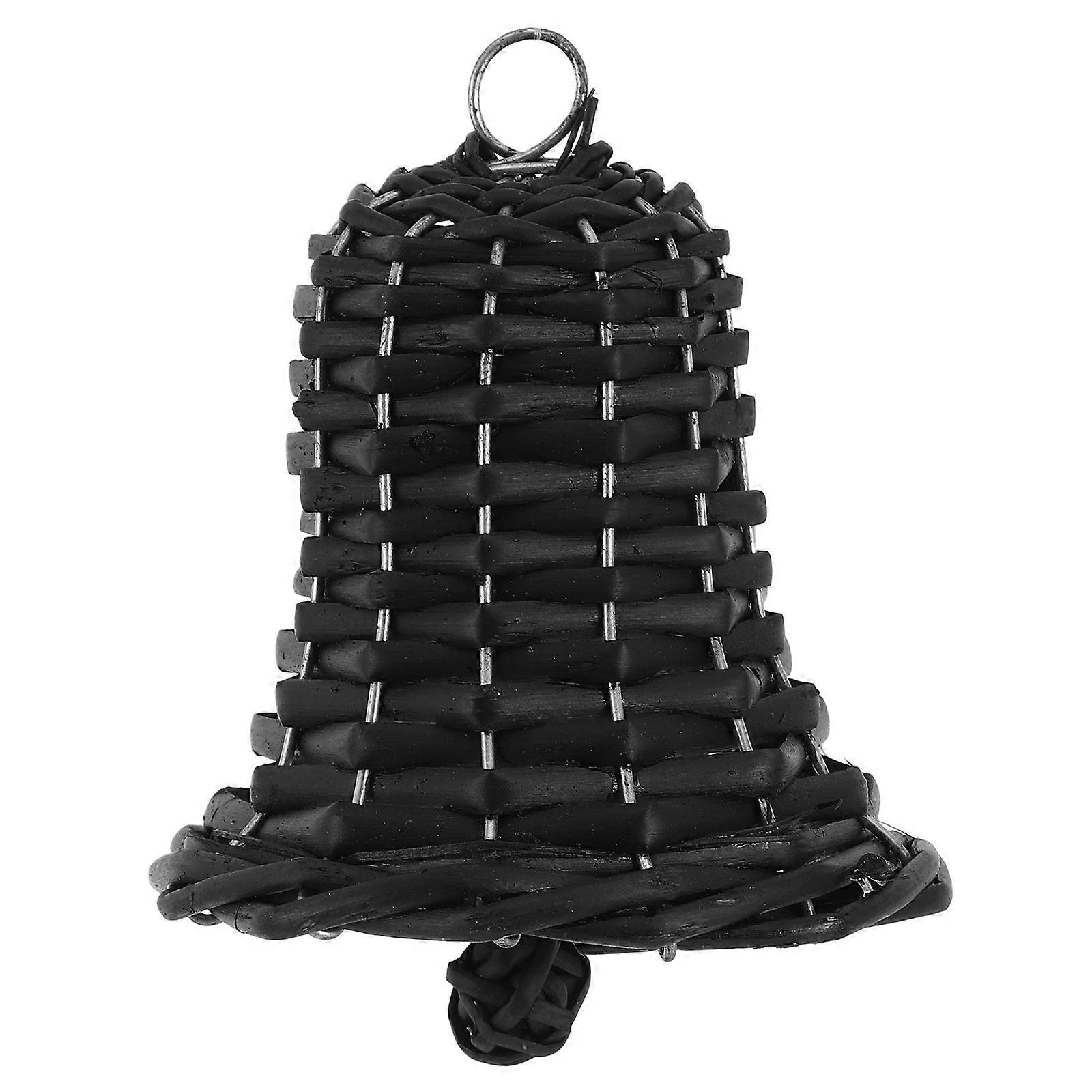 Decorative Rattan Bell Craft Prop Bell Ornament Artisanal Design Rustic Home Decor 1Set
