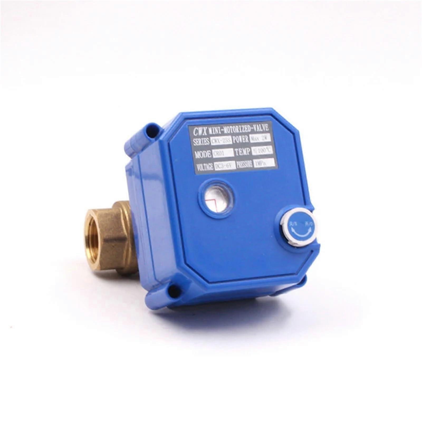 1/2 inch motorized ball valve brass 2way 2/3 wire electric actuator with manual switch 1 piece (DC24VCR01)