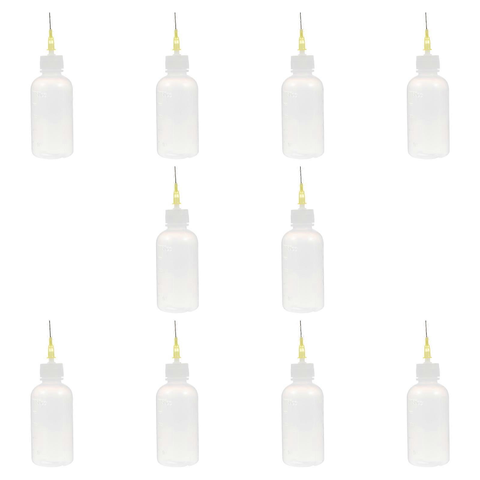 10pcs Precision Needle Tip Applicator Bottles for Refillable Glue, Ink, Paint, and Oil Storage – Ideal for Crafts, DIY Projects, and Household Repairs