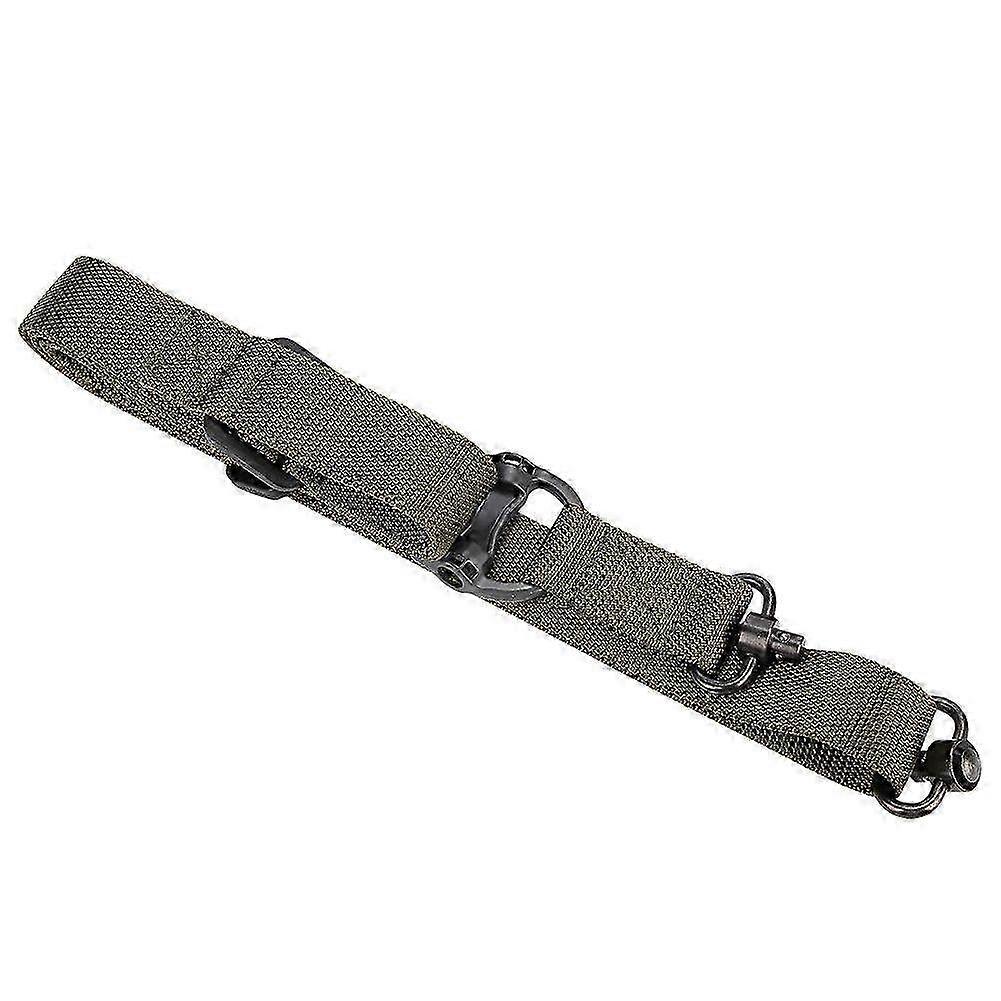 Adjustable Dual QD Tactical Rifle Sling - 2 Points Hunting Gun Strap Rope Belt in Army Green for Comfortable Carrying