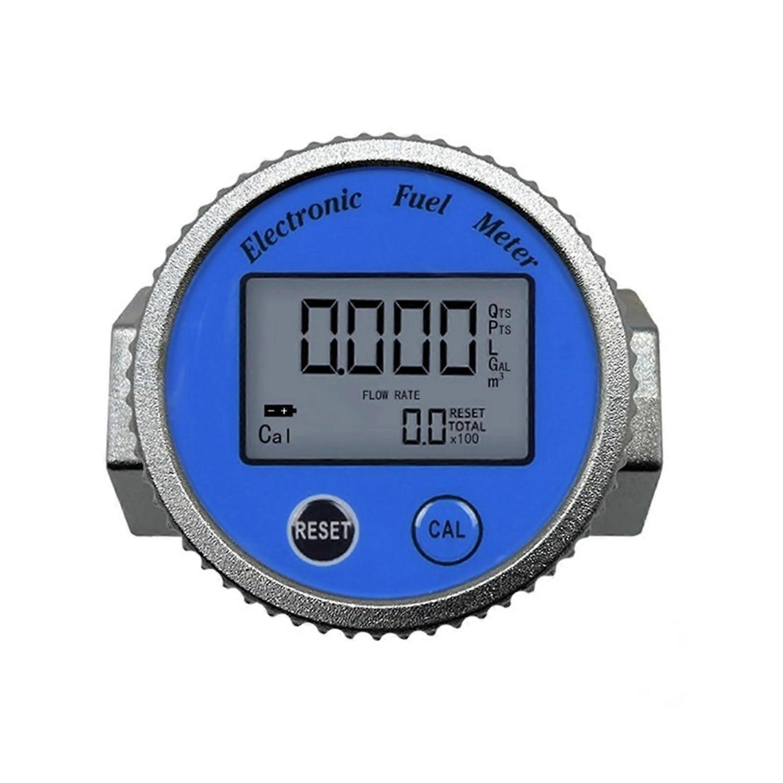Aluminum Alloy Digital LCD Fuel Indicator Methanol Oil Flow Meter DN20MM Blue Precision Flow Meter