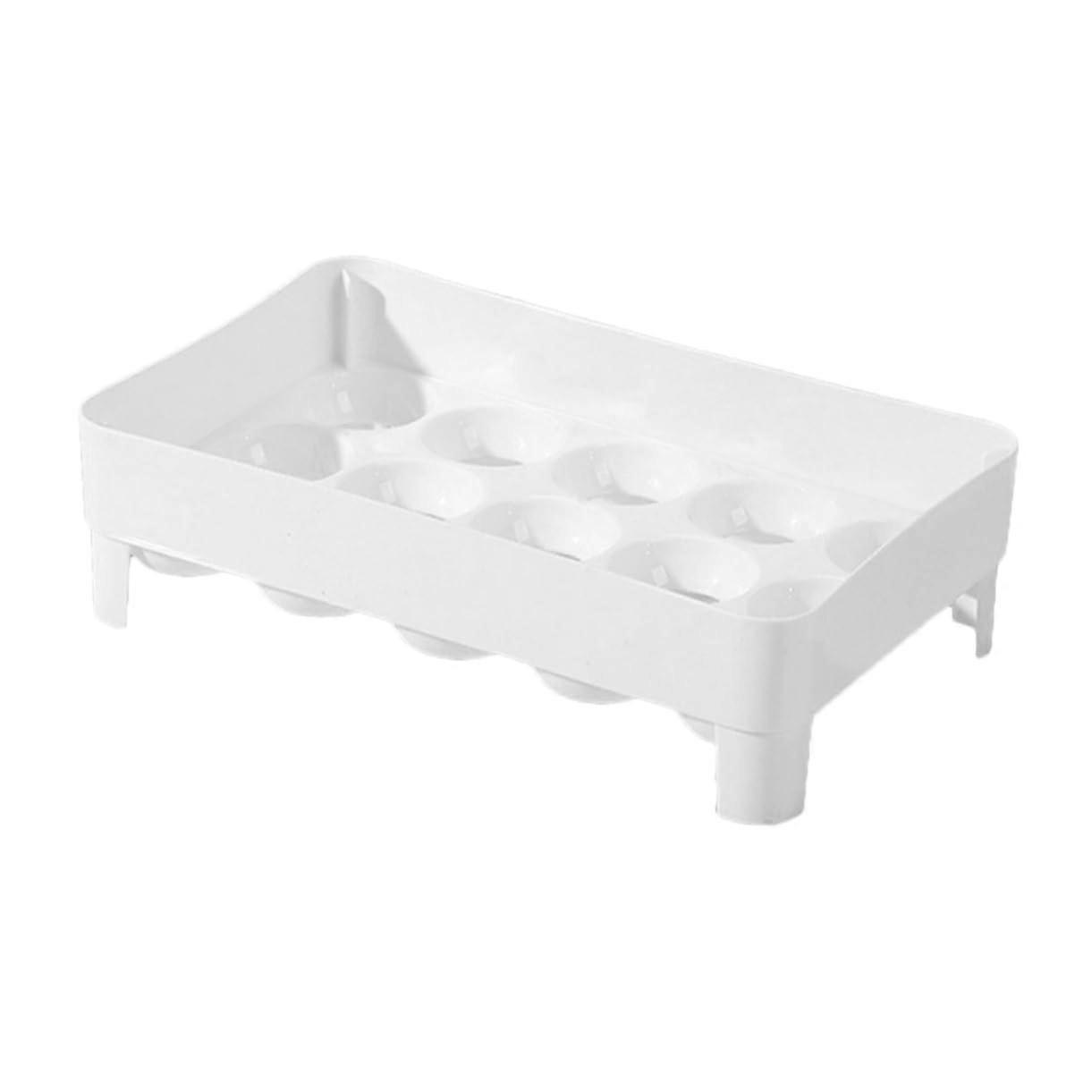 Egg Holder Refrigerator Stackable Plastic Egg Storage Box Keeps Eggs Fresh for Kitchen Organization and Space Saving