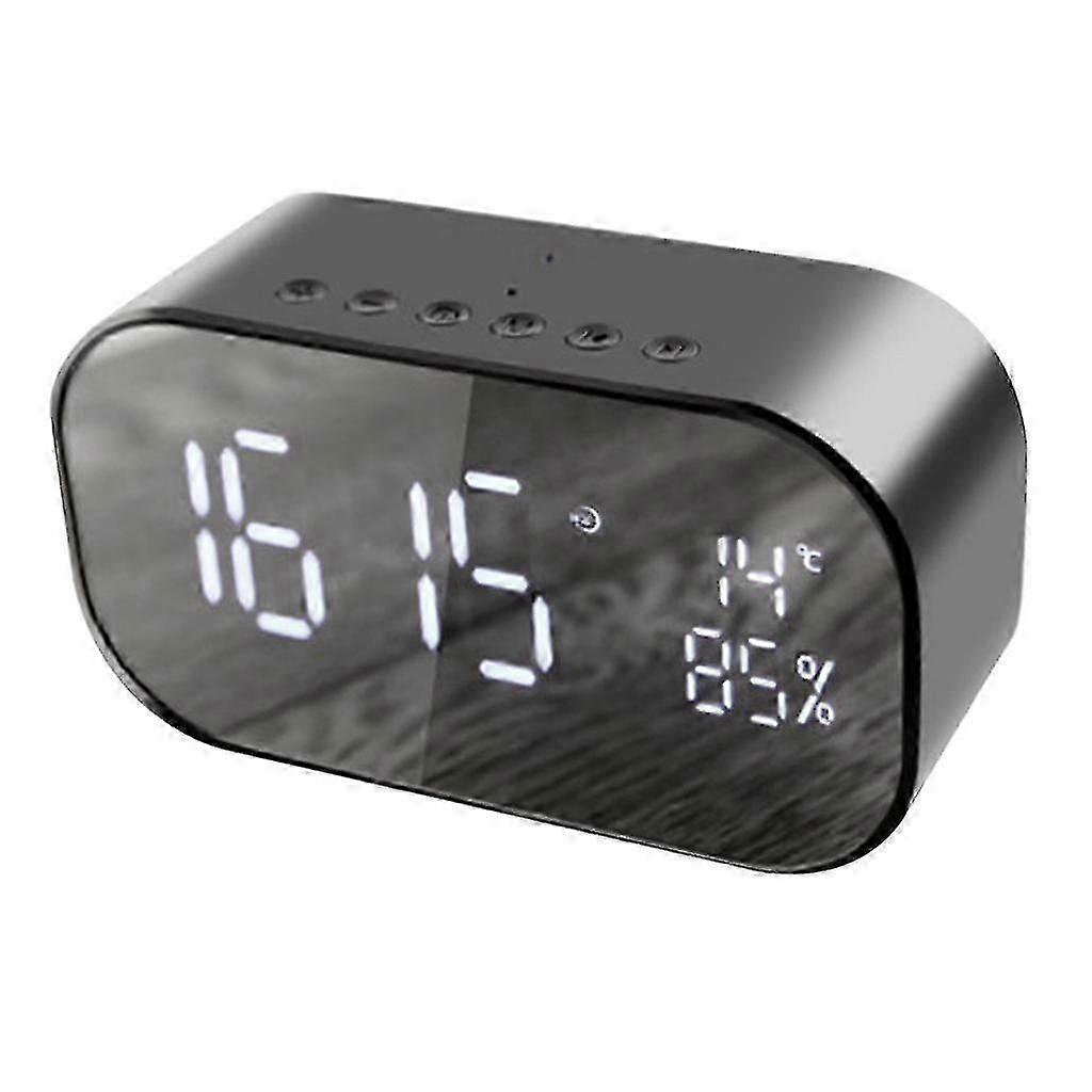Wireless LED Mirror, Gold Edition, Bluetooth Alarm Clock, Stereo Speaker