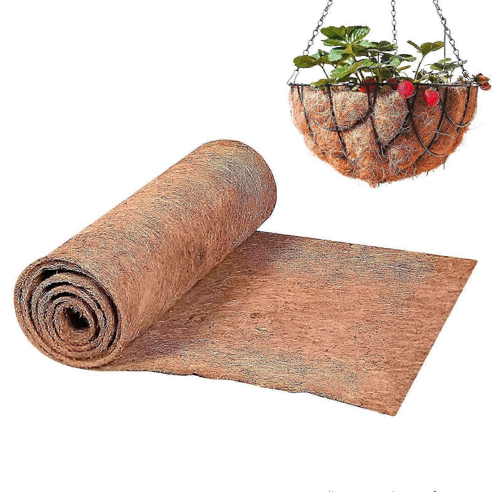 מחצלת קוקוס עציץ מחצלת סיבי קוקוס, מוסיף סל לשימוש חוזר גליל מחצלת ניקוז גינה לקישוט הגן ארגז חלון שטיח טרריום 20100 ס"מ