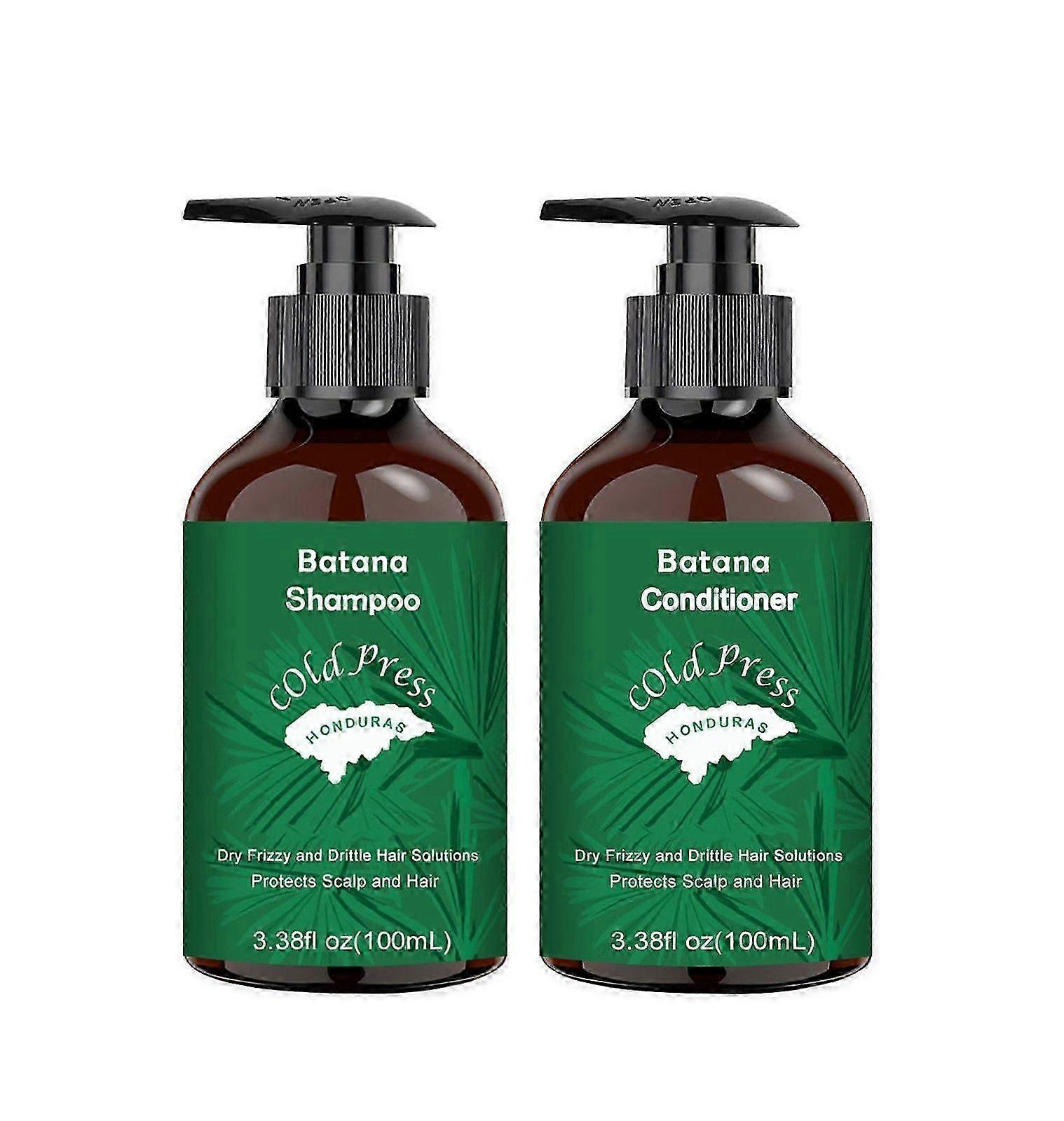 Batana Öl Shampoo und Conditioner Set für das Haarwachstum, Behandlung von Haarausfall für dünner werdendes Haar, nährend & regenerierend & reparierend trocken, krause, dama