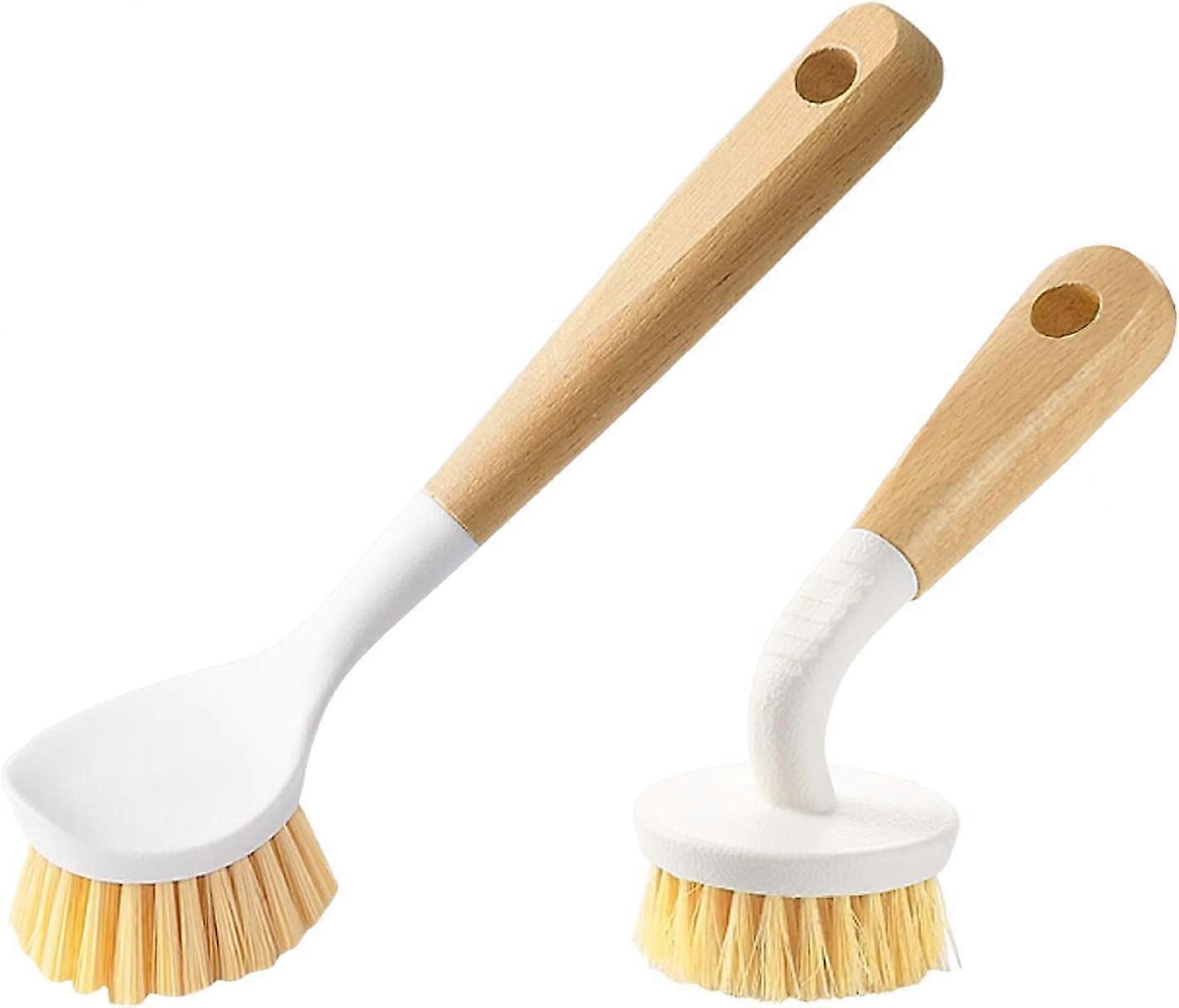 2-pack long-handled dishwashing brushes