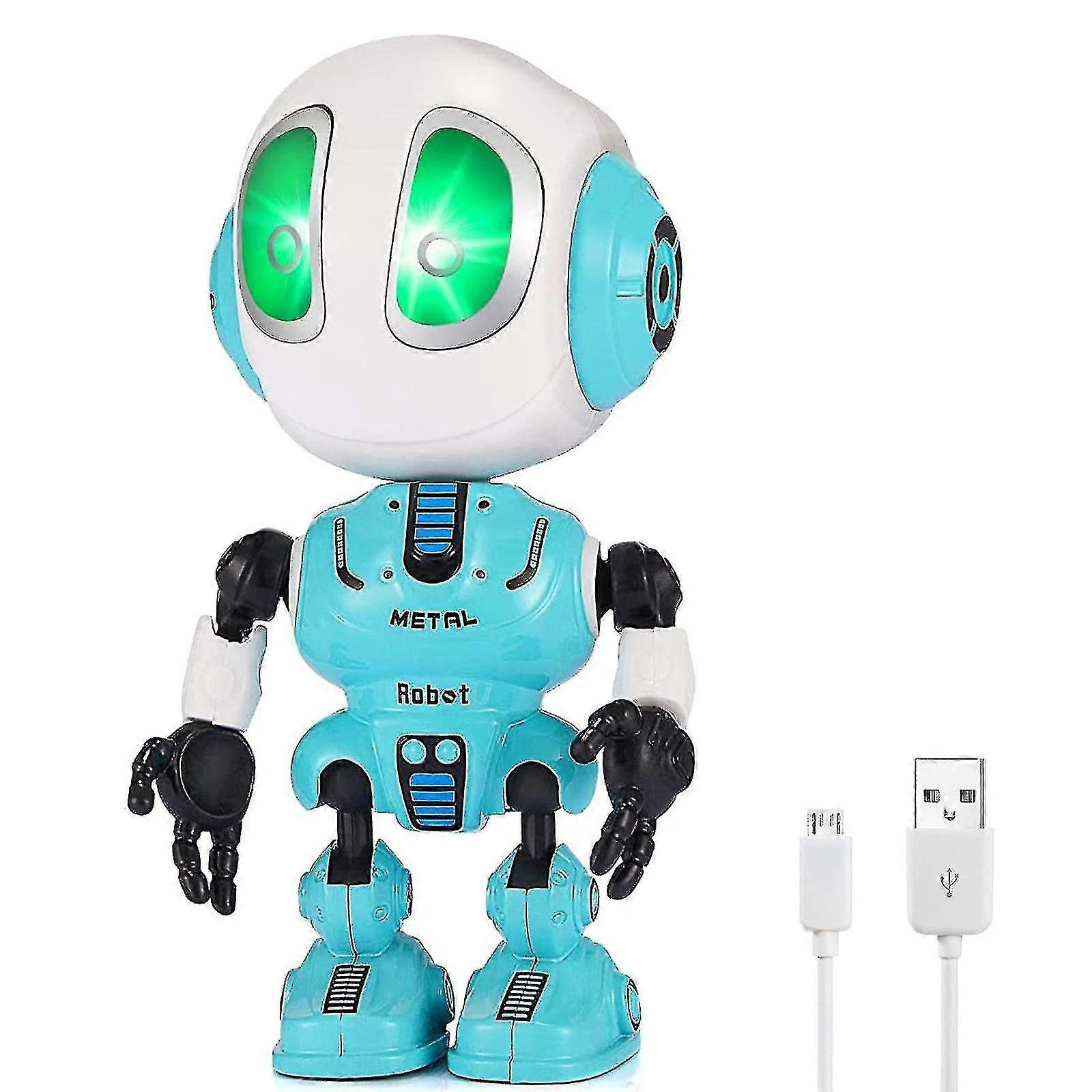 2025 Mini Talking Robot, Rechargeable Talking Robot With Repeats Waht You Say For Boys Girls Led Lights And Cool Sounds Interactive Toy