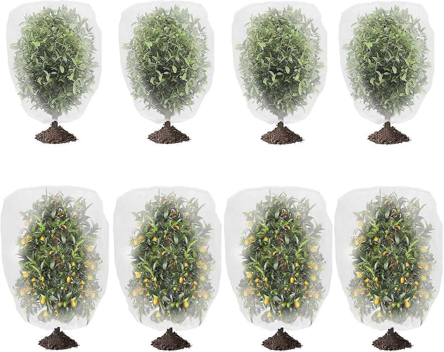 8 Pack Insect Bird Barrier Netting Bags for Garden, 2 Size Garden Plant Netting Cover with Drawstring, Fruit Tree Netting Protection Bags for Blue