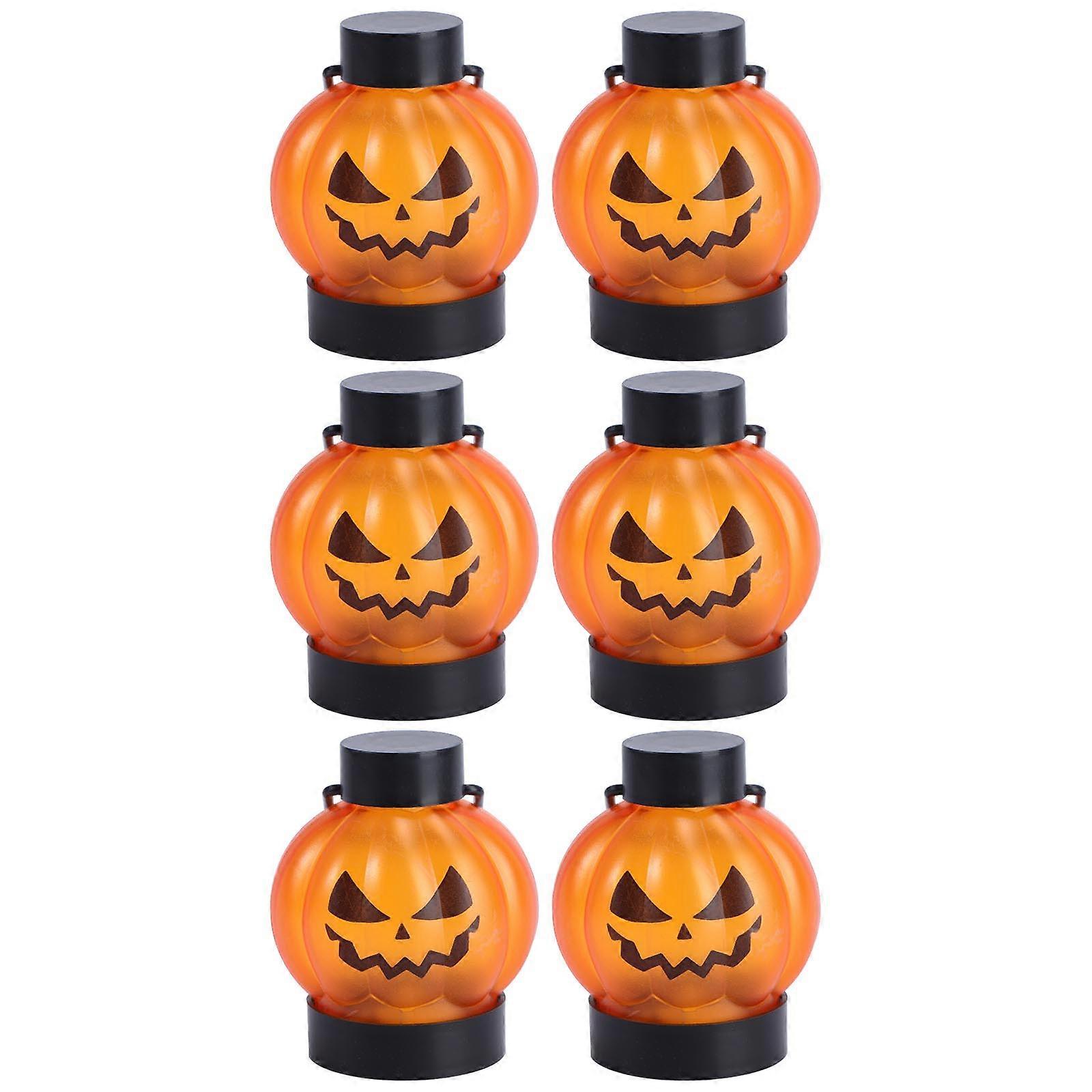 Flickering LED Candles 6Pack Halloween Table Lights For Families And Friends Celebrating Halloween 10x5cm