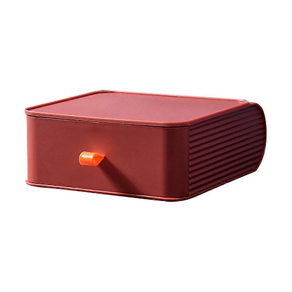 Red Drawer Type Box for Storage Use Made of PP Material with Smooth Finish and Strong LoadBearing Capacity 1pc