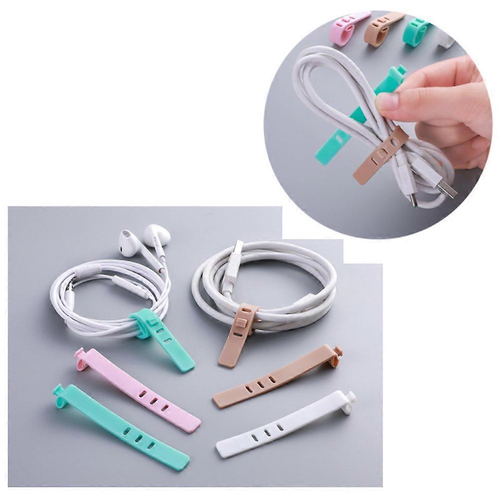 Silicone Cable Winder Organizer 16pcs Set for Earphones, USB, and Cords – Portable Cord Keeper for Home, Travel, and School Use