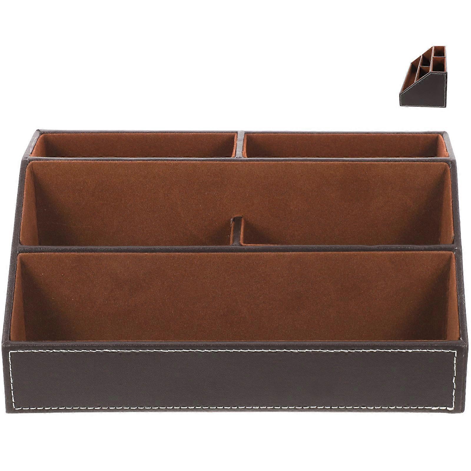 Coffee Desk Organizer with PU for Storage Use Appearance 1 Compartment
