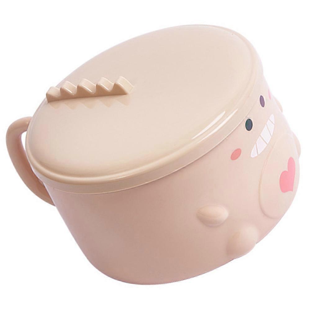 Pink Insulated Noodle Bowl with Lid and Handle for Home Use Made of Stainless Steel and PP