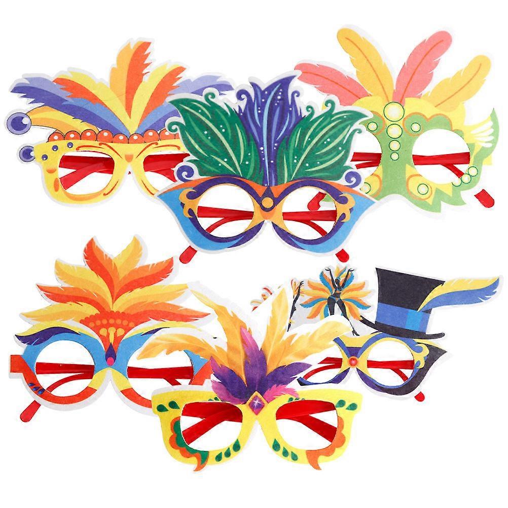 6pcs Festival Eyeglasses for Carnival, Costume Parties & Stage Use – Lightweight, Comfortable Novelty Glasses for Adults