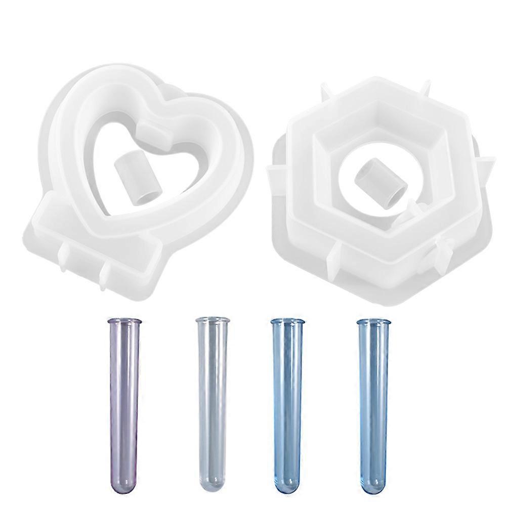 Vase Making DIY Mold Hydroponic Decorations Hexagonal Molding Assorted Color 1 Set