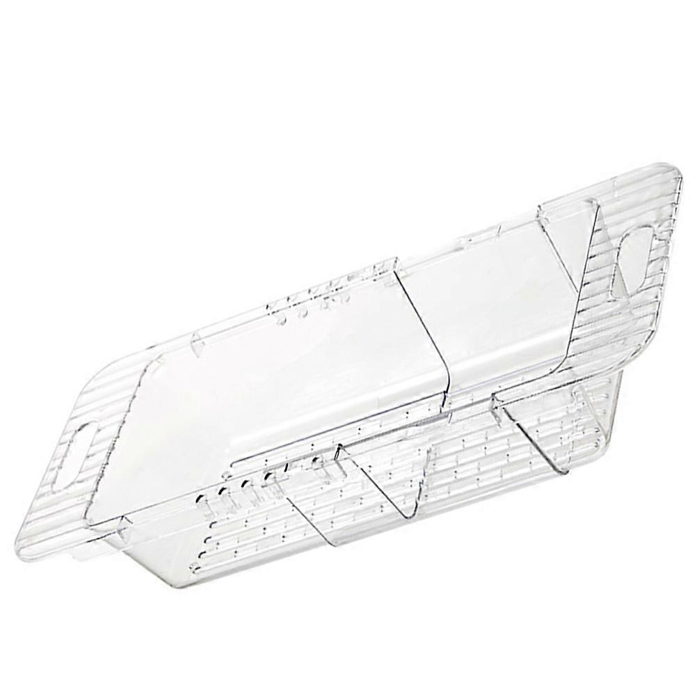 Rectangular Food Cleaning Basket Perfect For Dish Water Filtering Featuring Retractable Design Transparent Plastic 1Set