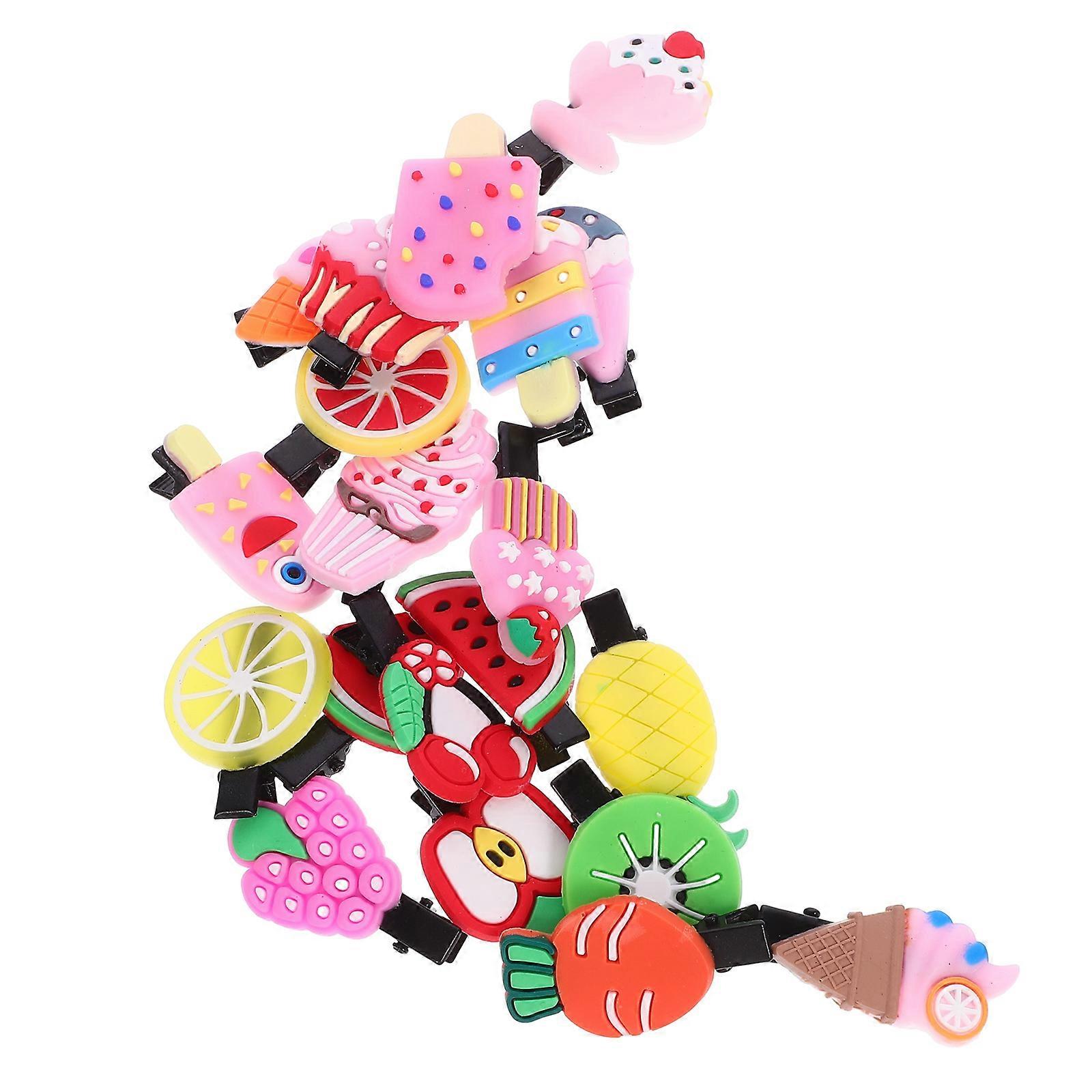 Söpöt hiusklipsit 20kpl jäätelötyyliset hiustarvikkeet tytöille valikoima väri hiusten kiinnitys