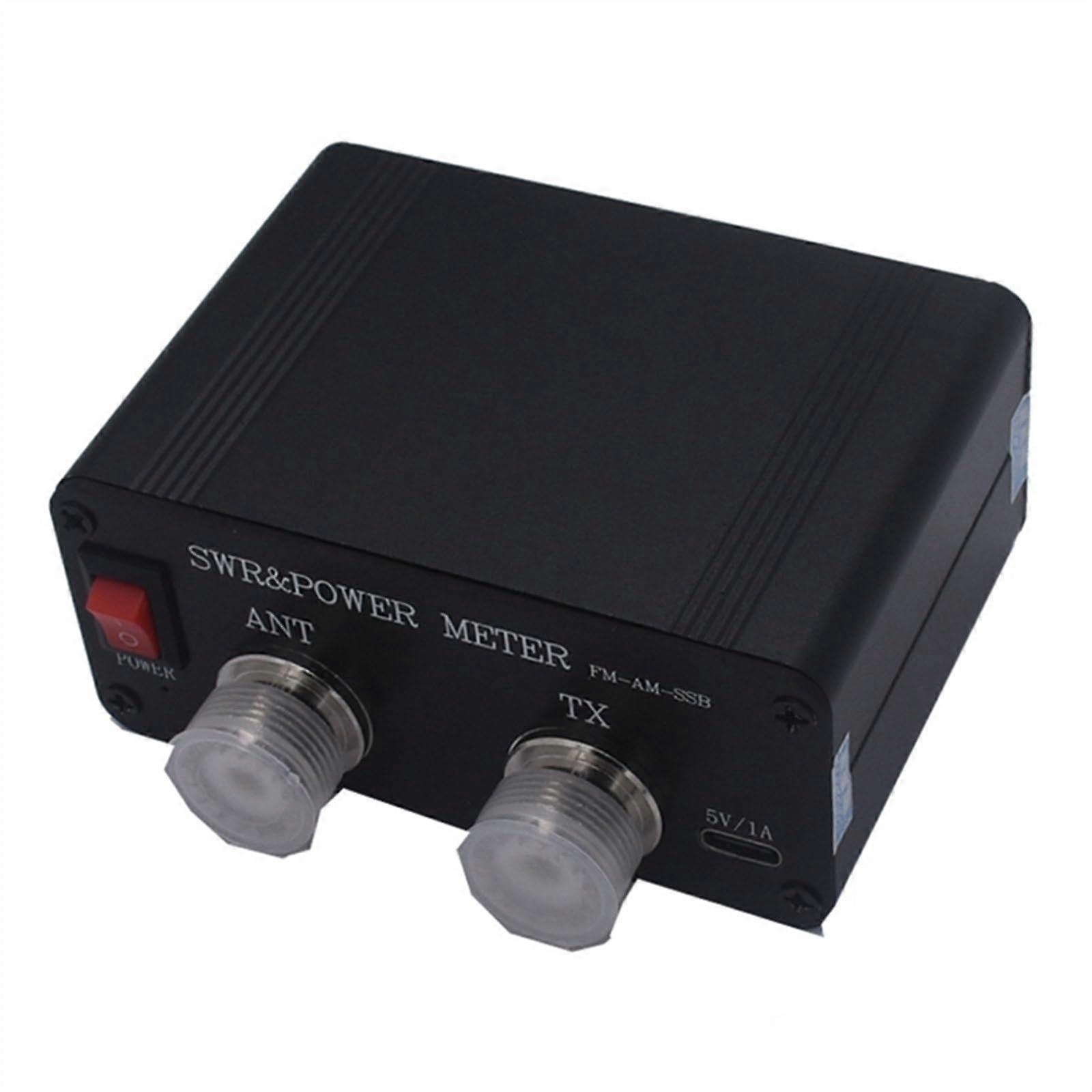 Shortwave SWR and Power Wattmeter 1.8-50 MHz 0.5-120 W Chinese-English Menu Switchable Type-C Charging Interface