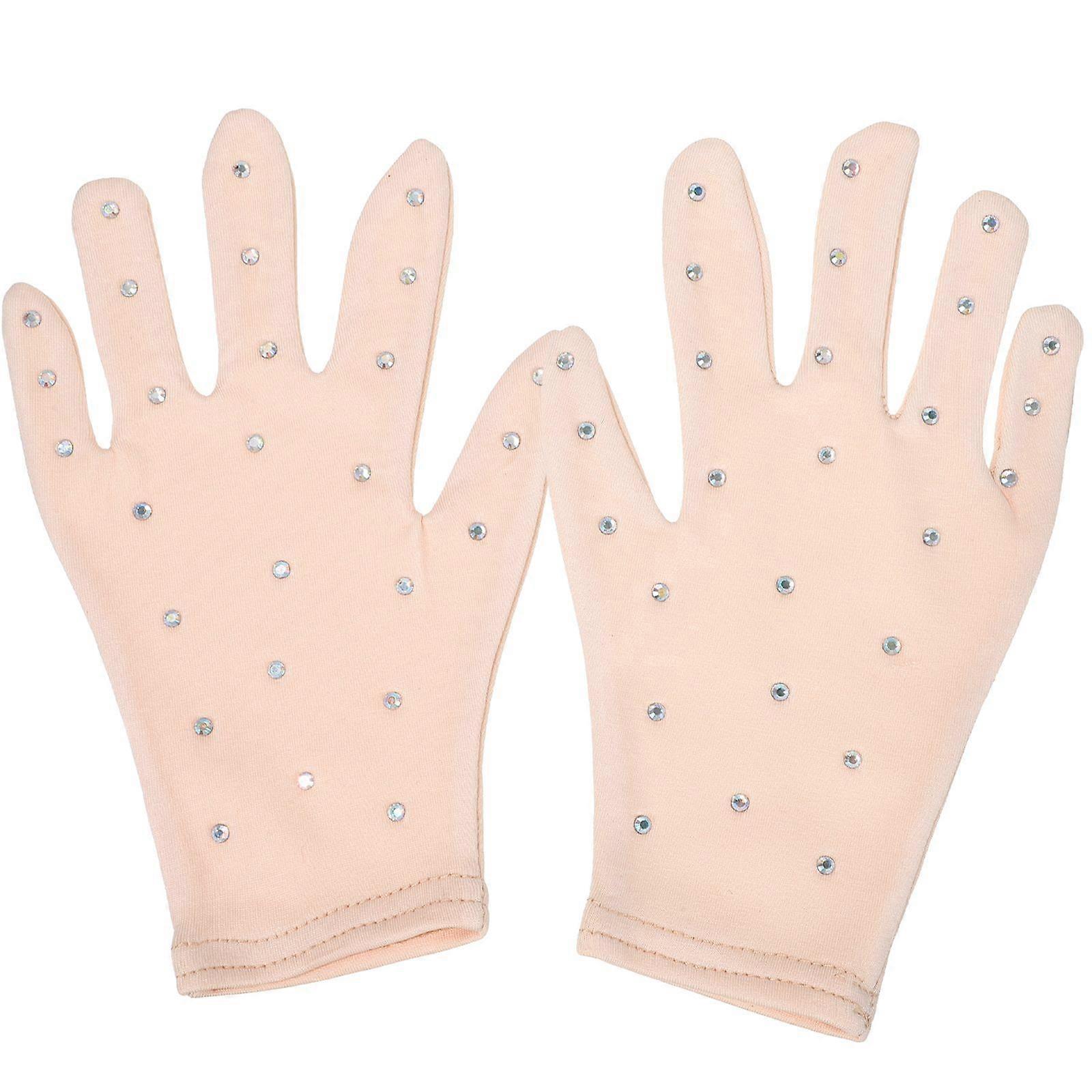 1 Pair of Sequin Stage Gloves Figure-Skating Party Performance Gloves Decorative Party Glove