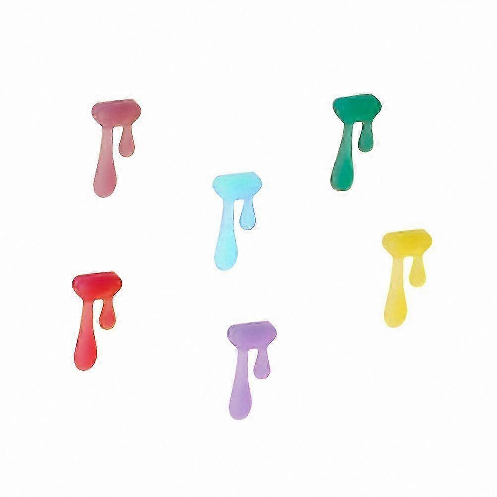 Set of 6 Silicone Wine Glass Markers in Water Drop Design for Easy Identification at Parties (Assorted Colors)