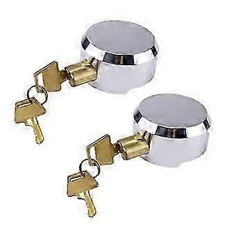 Hidden Shackle Padlocks Keyed (2 Pack),Puck Locks,Van Door Lock,Chrome Puck Lock, Reinforced Hidden
