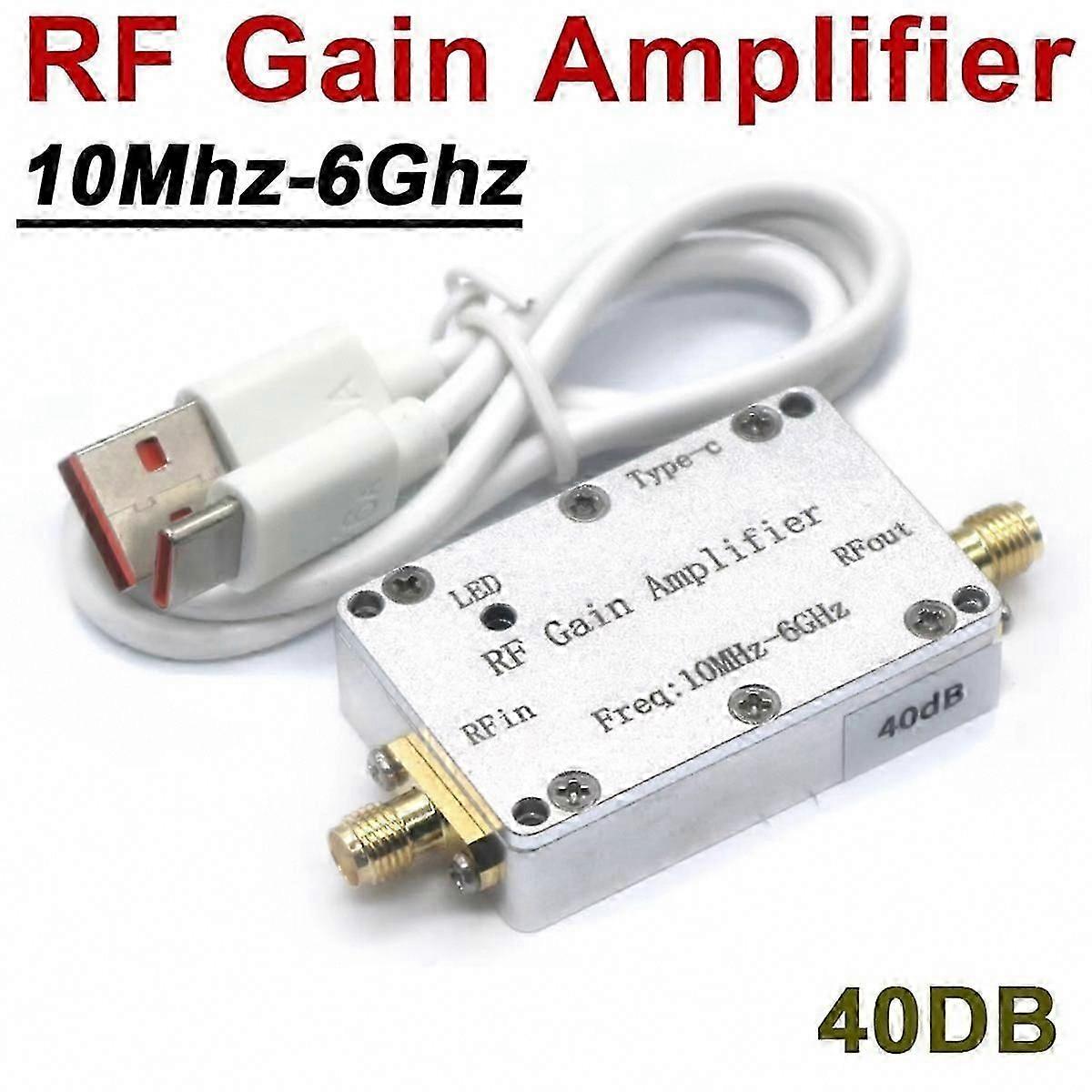 1Pcs 10M-6GHz RF LNA Amplifier 40dB Gain High Flatness for 433M 1.2G 1.5G 2.4G 5.8G Signal Receiver Drive