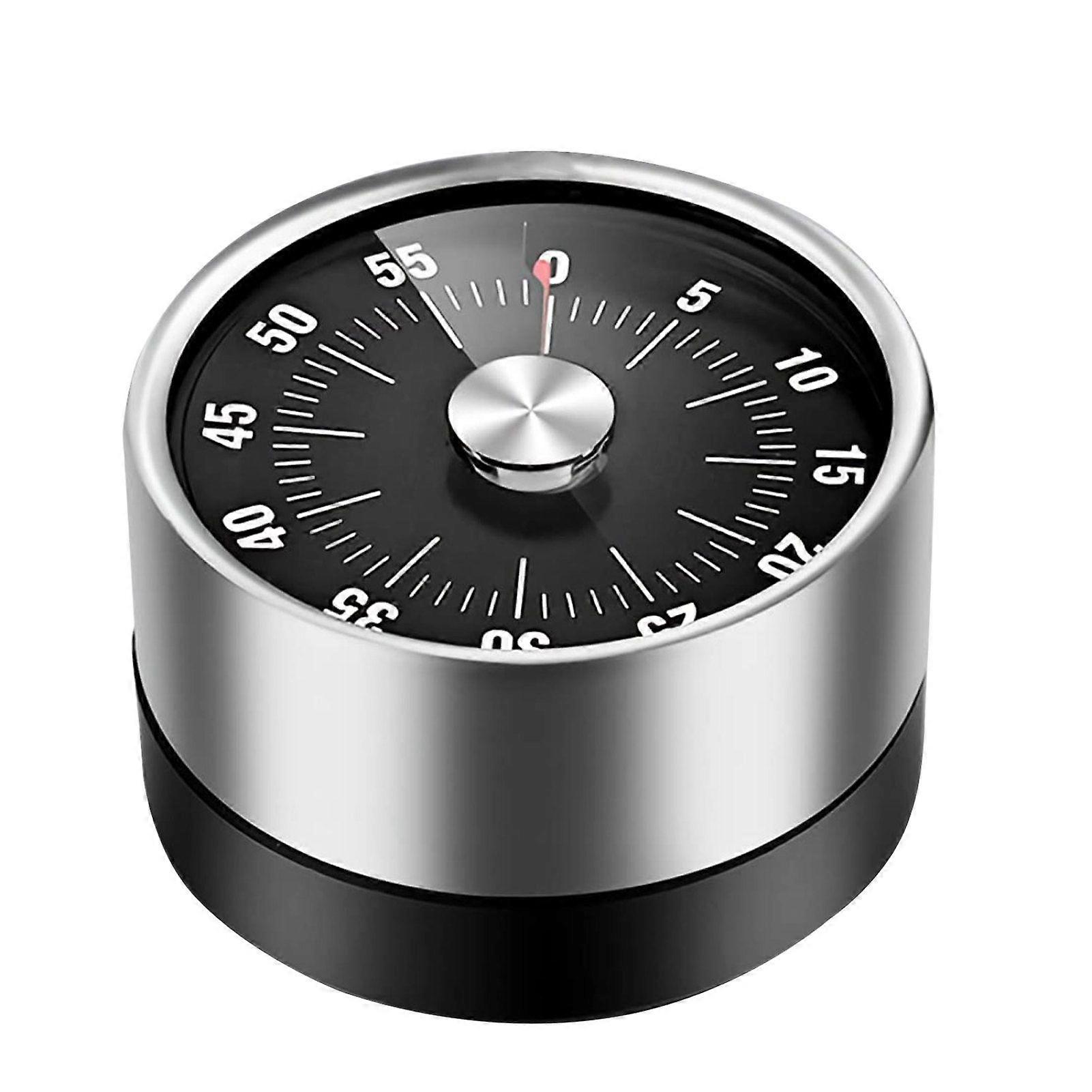Stainless Steel Mechanical Timer Student Time Management Reminder Kitchen Countdown Timer Portable Mechanical Timer