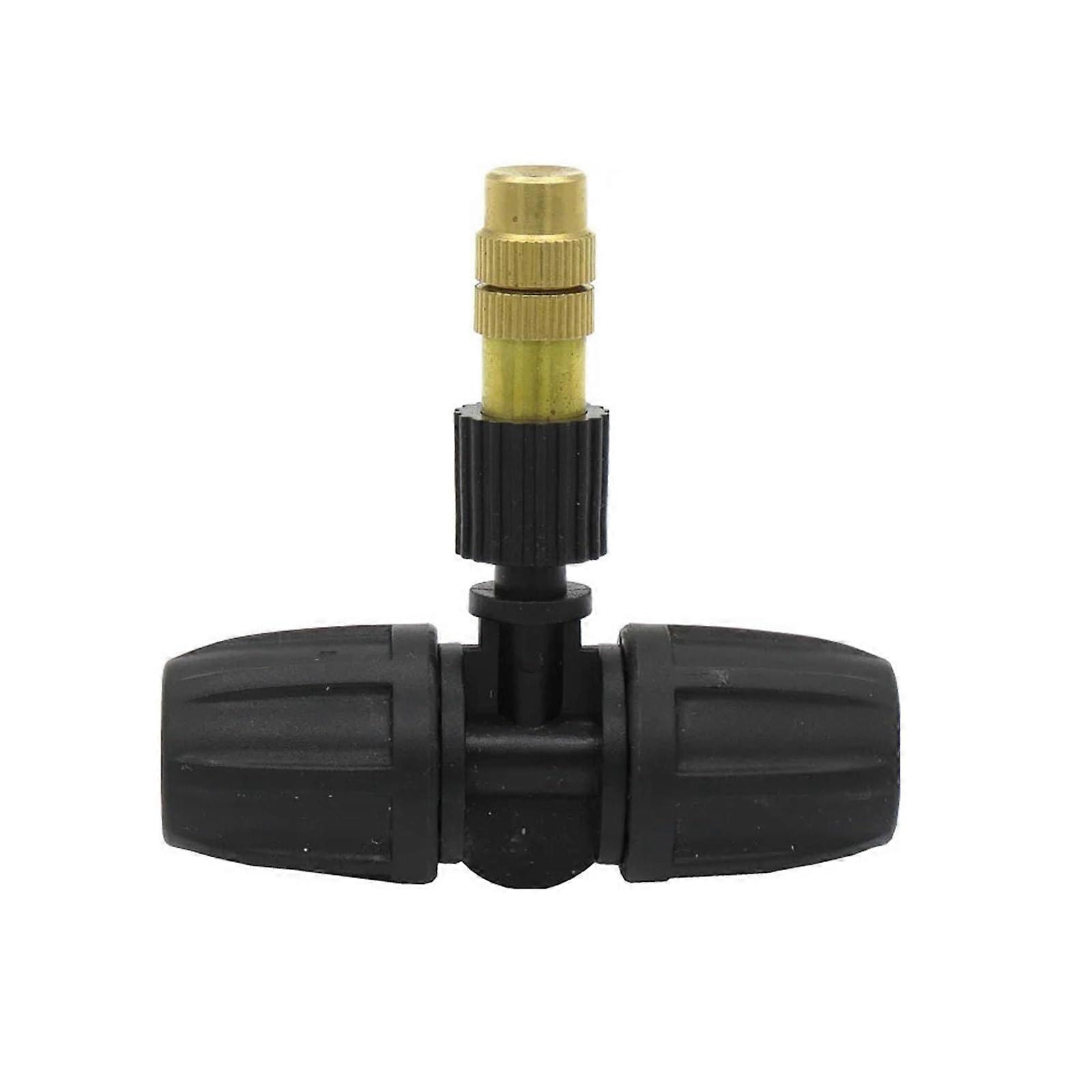 Brass Misting Nozzle 8/11mm Tee Atomizing Spray for Garden Irrigation 3/8'' Hose Size Ax50xAB647C