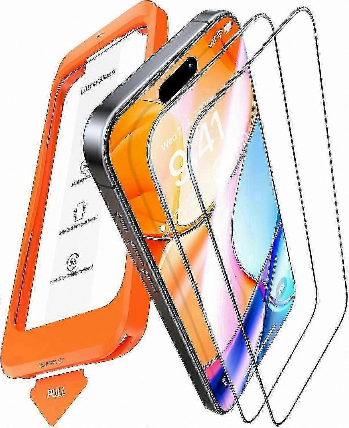 Unbreakable 9H+ Tempered Glass Screen Protector for 6.9" Device, 2-Pack, Full Coverage, Extended Durability