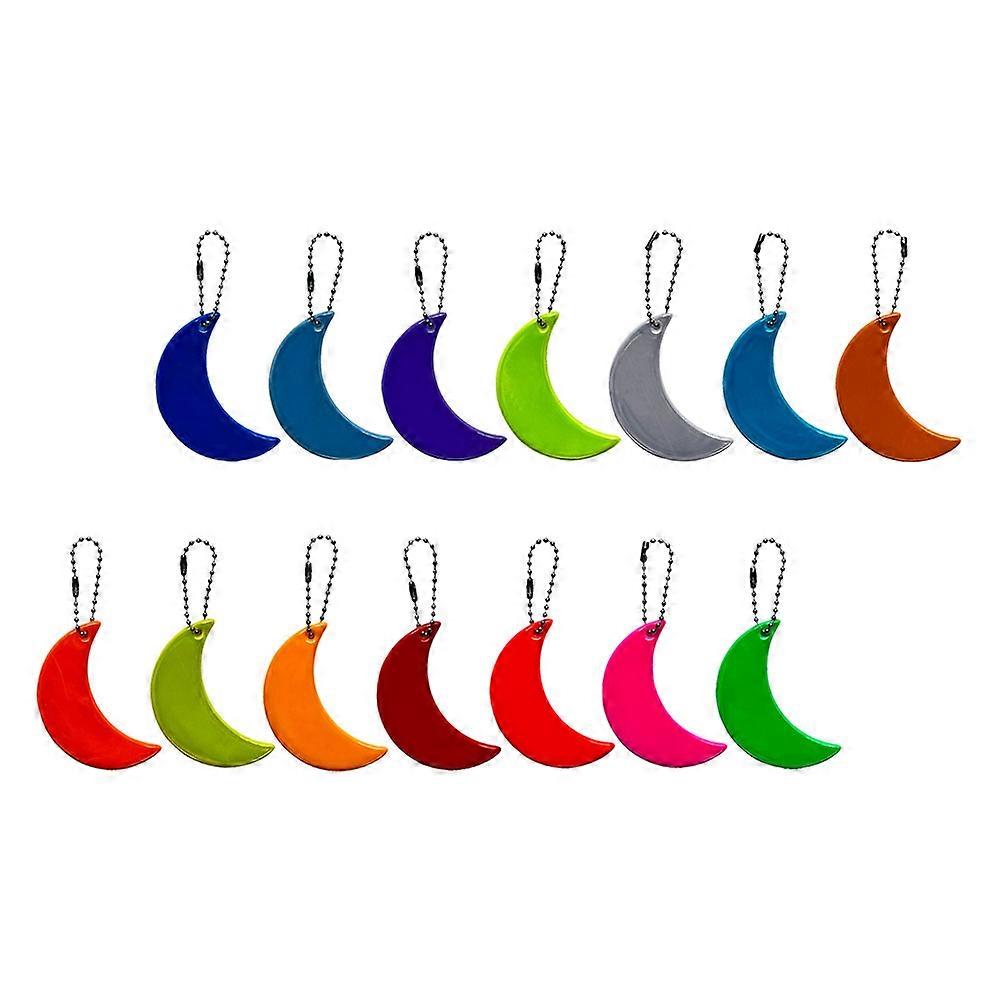 Fashionable Reflective Pendant with Hanging Chain for Outdoor Use Assorted Color 14pcs