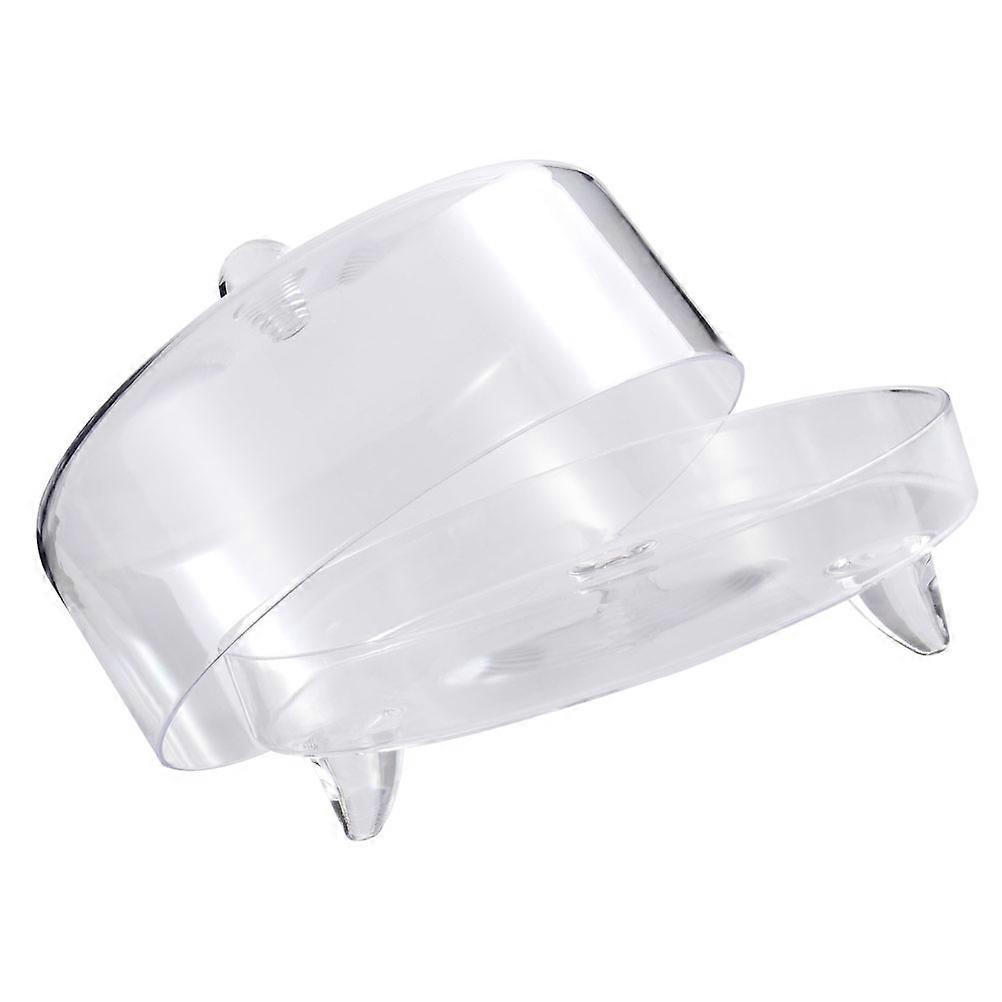 Transparent Dessert Holder Square Cake Tray with Dome for Food Storage Daily Use Acrylic Material Insect Proof 1Set
