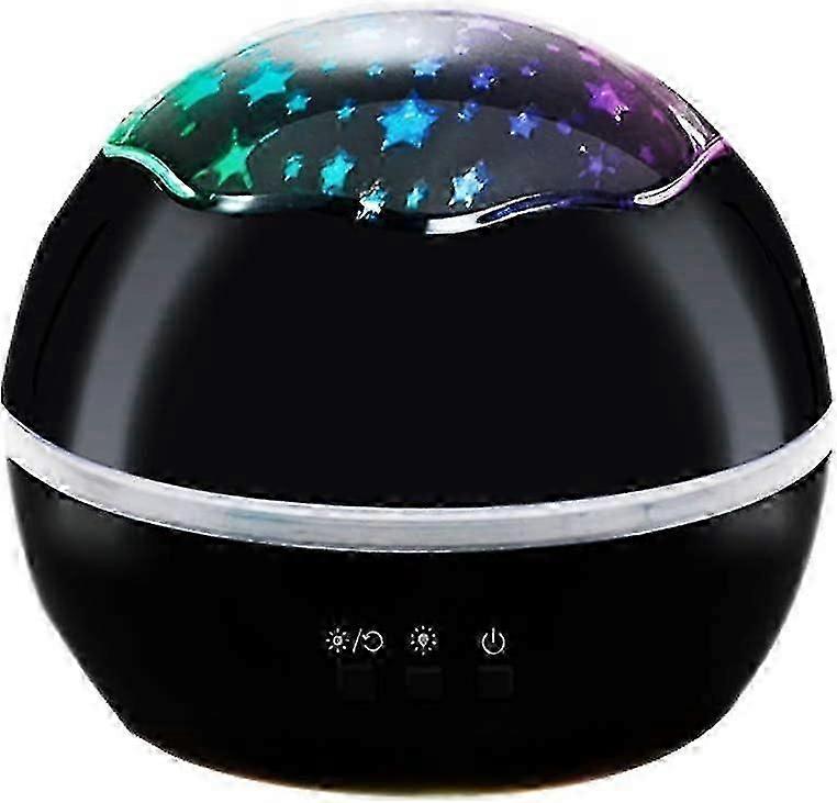 Sea Creature Projection Night Light Silent Led Usb Plug 360 Degree Rotating Projector Black