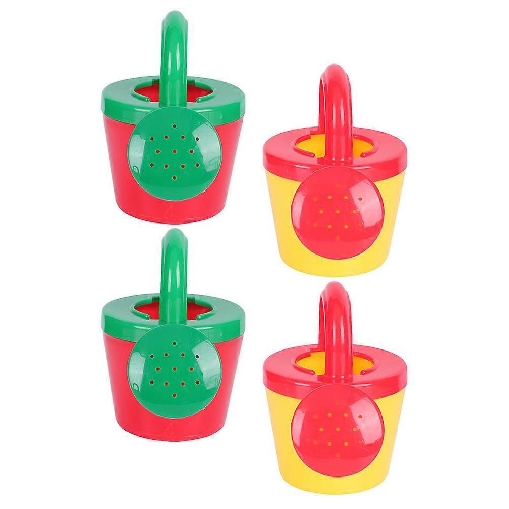 4PCS Cartoon Watering Cans for Beach Play, Bath & Pots – Ergonomic Design