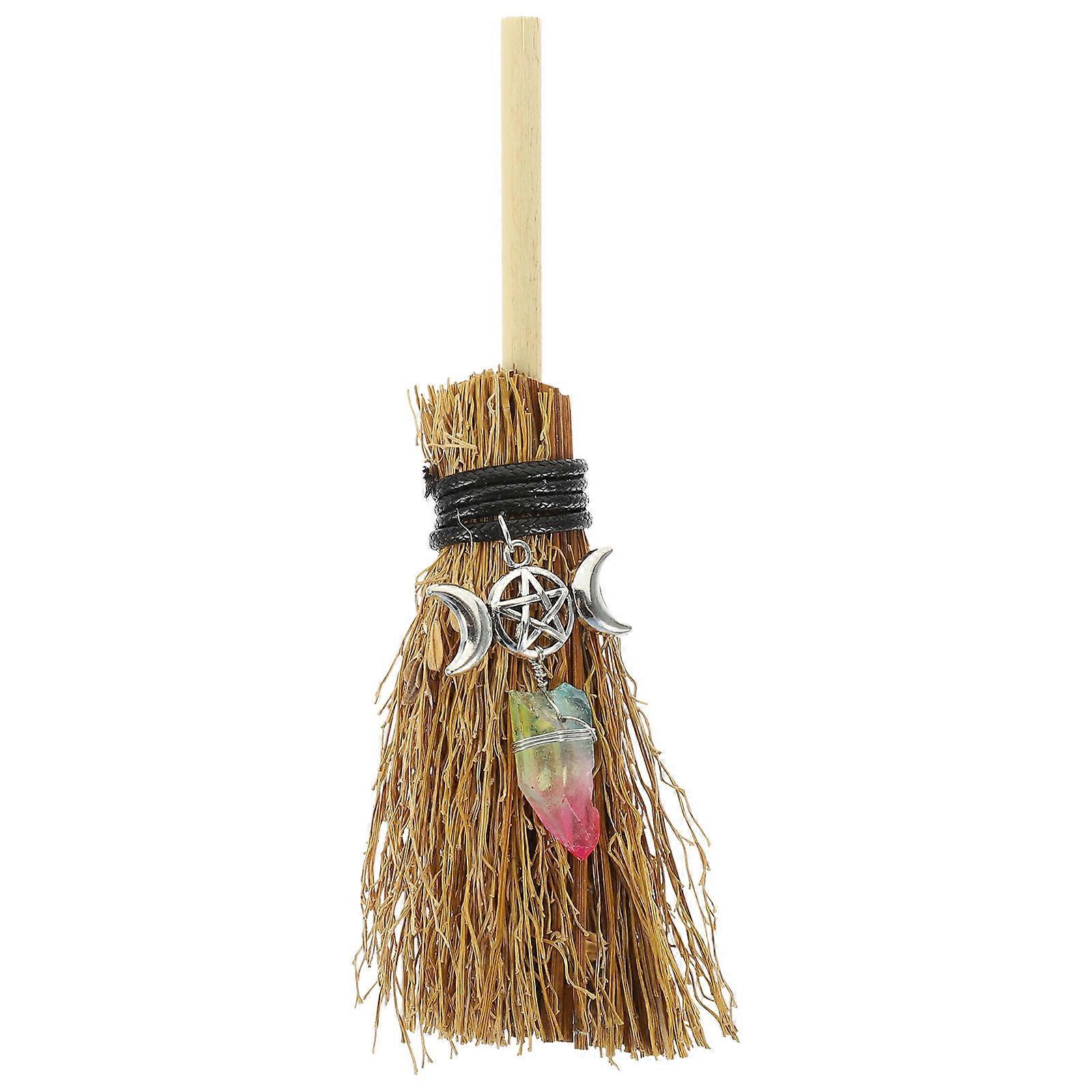 Rustic Design Tiny Cleaning Broom Pendant Household Car Hanging Multi Material Accessory 1 Set