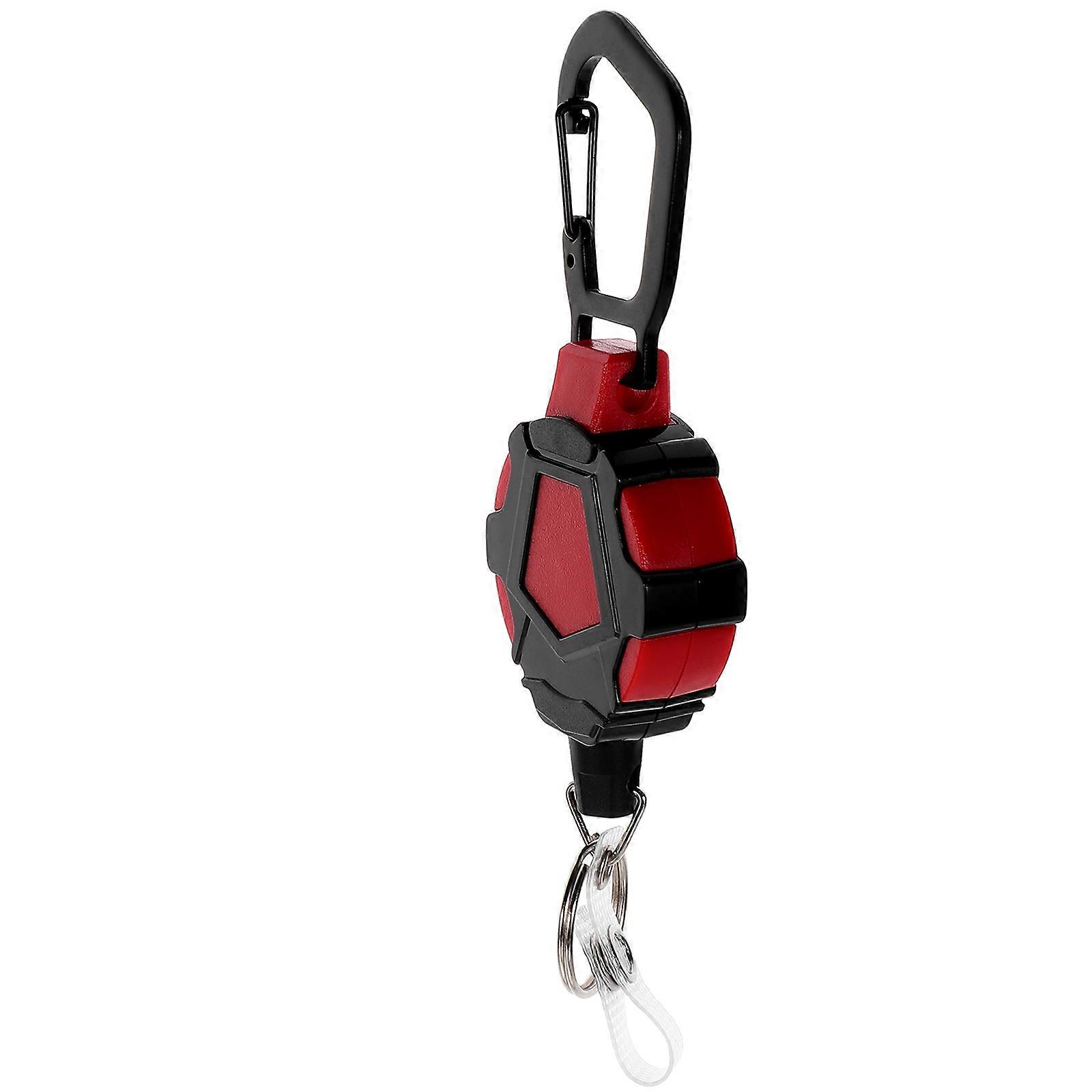 Retractable Keychain with Metal Clip for Camping, Hiking, and Outdoor Activities – Versatile Buckle Carrier for Backpacks and Secure Key Storage